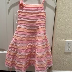 Biscotti Pink tiered dress size 6